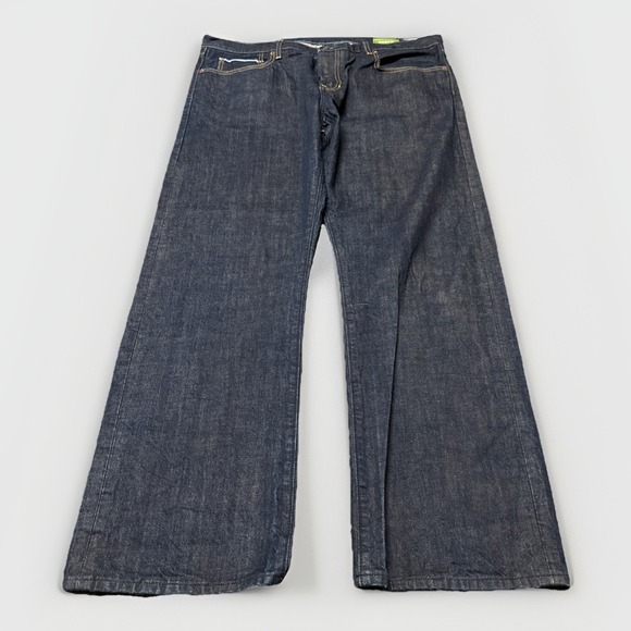 Gap 1969 Jeans Mens 33x32 Blue Japanese Selvedge Slim Button Fly Baggy Y2K - Picture 1 of 12